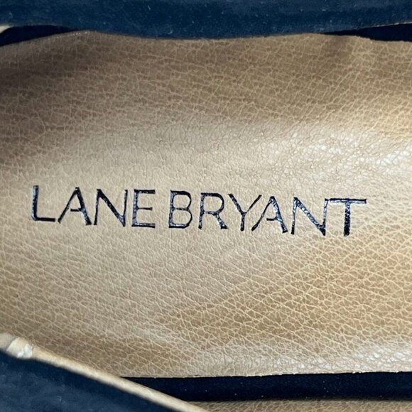 Lane Bryant Womens Black Suede Pointed Toe Slip On Block Size 9 W Pump Heels - Picture 10 of 10